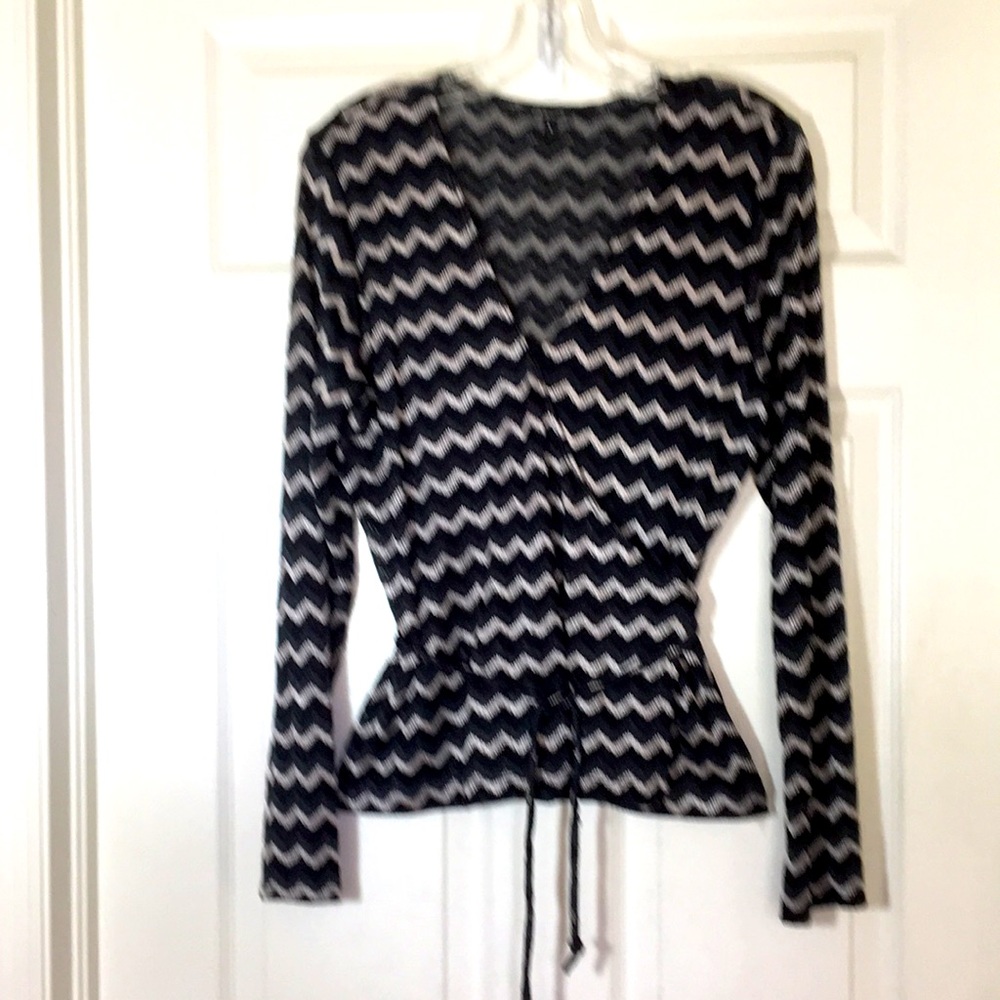 Stretch Knit Wrap Top by Arden B